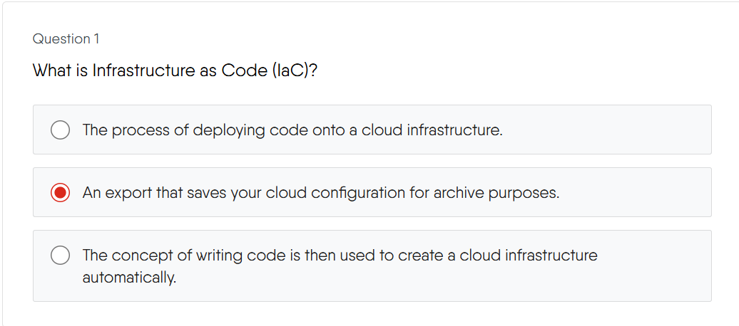 Single Answer Question Example